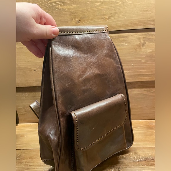 Brown Faux Leather Backpack Purse - Picture 6 of 16